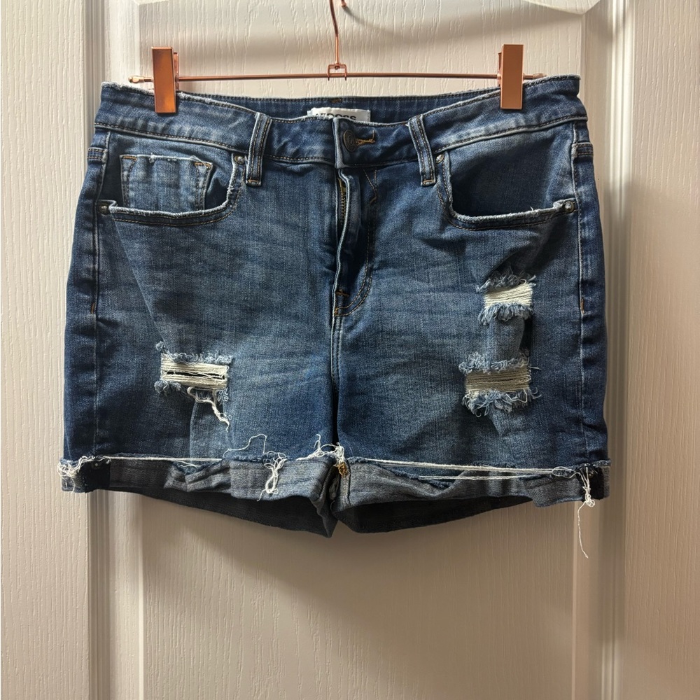 Vigoss Blue Distressed Jean Shorts